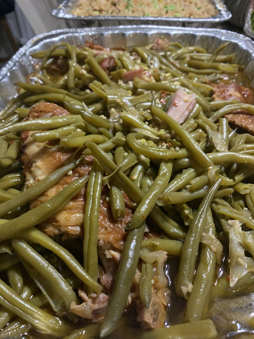 Southern green beans with smoked meat