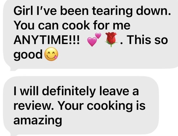 Girl I've been tearing down. You can cook for me ANYTIME!!! This so good. I will definitely leave a review. Your cooking is amazing
